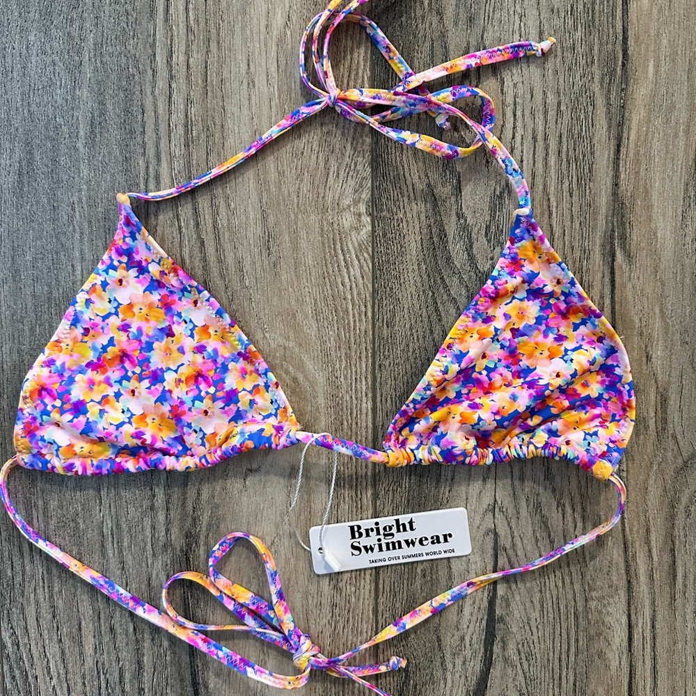Bright Swimwear Floral Bikini Top and bottoms